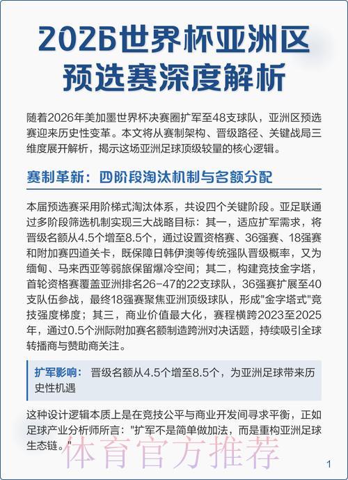 2026年世界杯预选赛深度解析官方平台 2026年世界杯预选赛深度解析官方平台